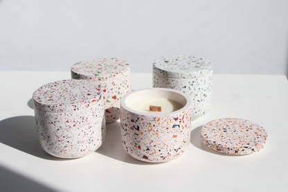 Christmas collection terrazzo candle